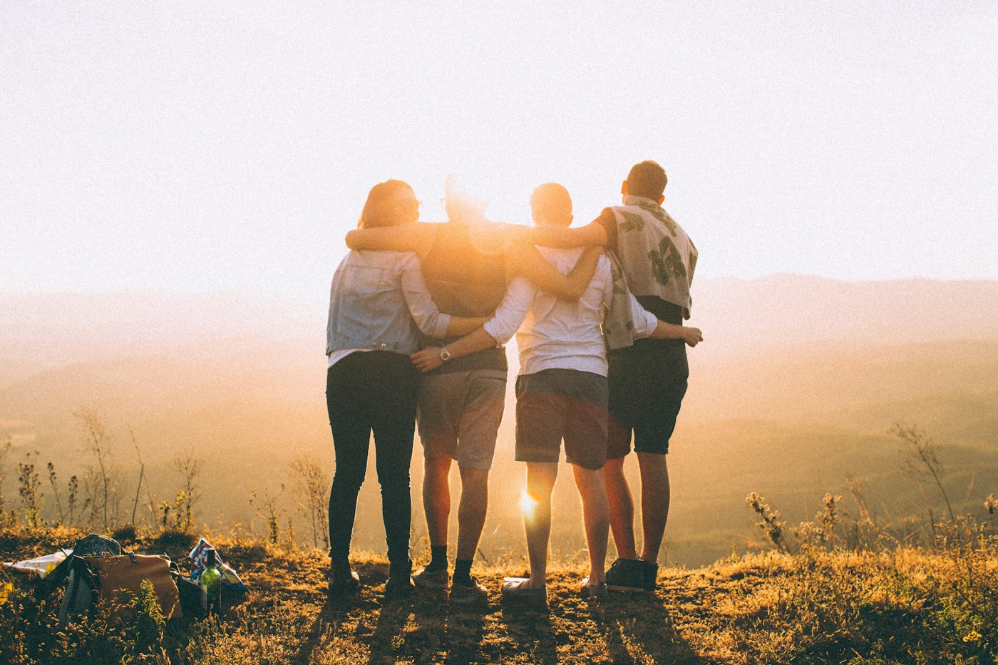 Friends spending time outdoors