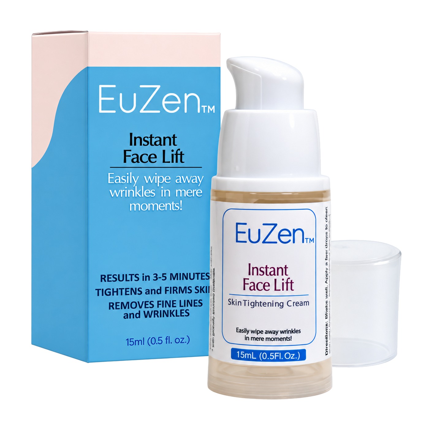 EuZen Instant Face Lift bottle and packaging
